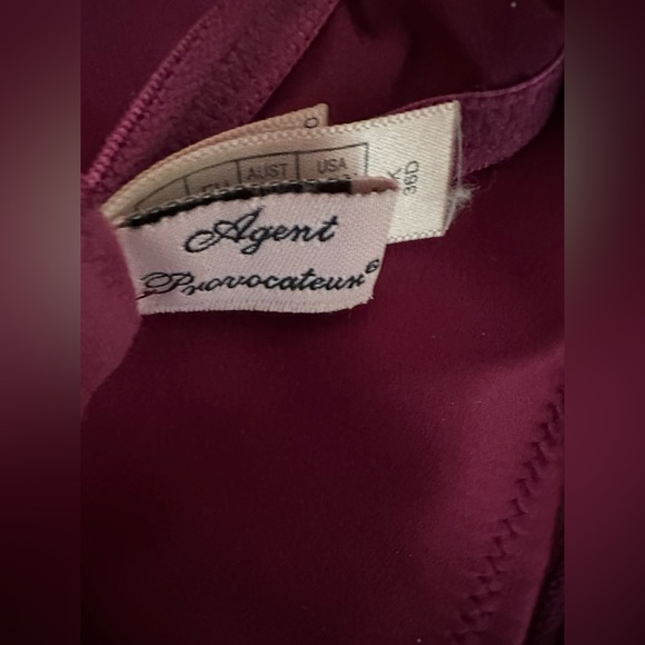 Agent Provocateur Nikita Burgundy 3 Piece Set - Picture 4 of 9